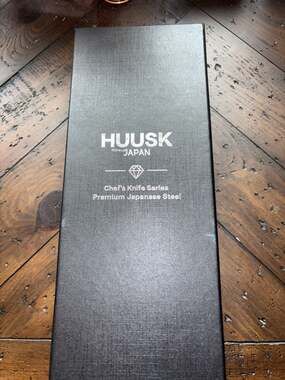 Huusk Authentic Japanese Steel Viking Chef Knife with Leather Sheath